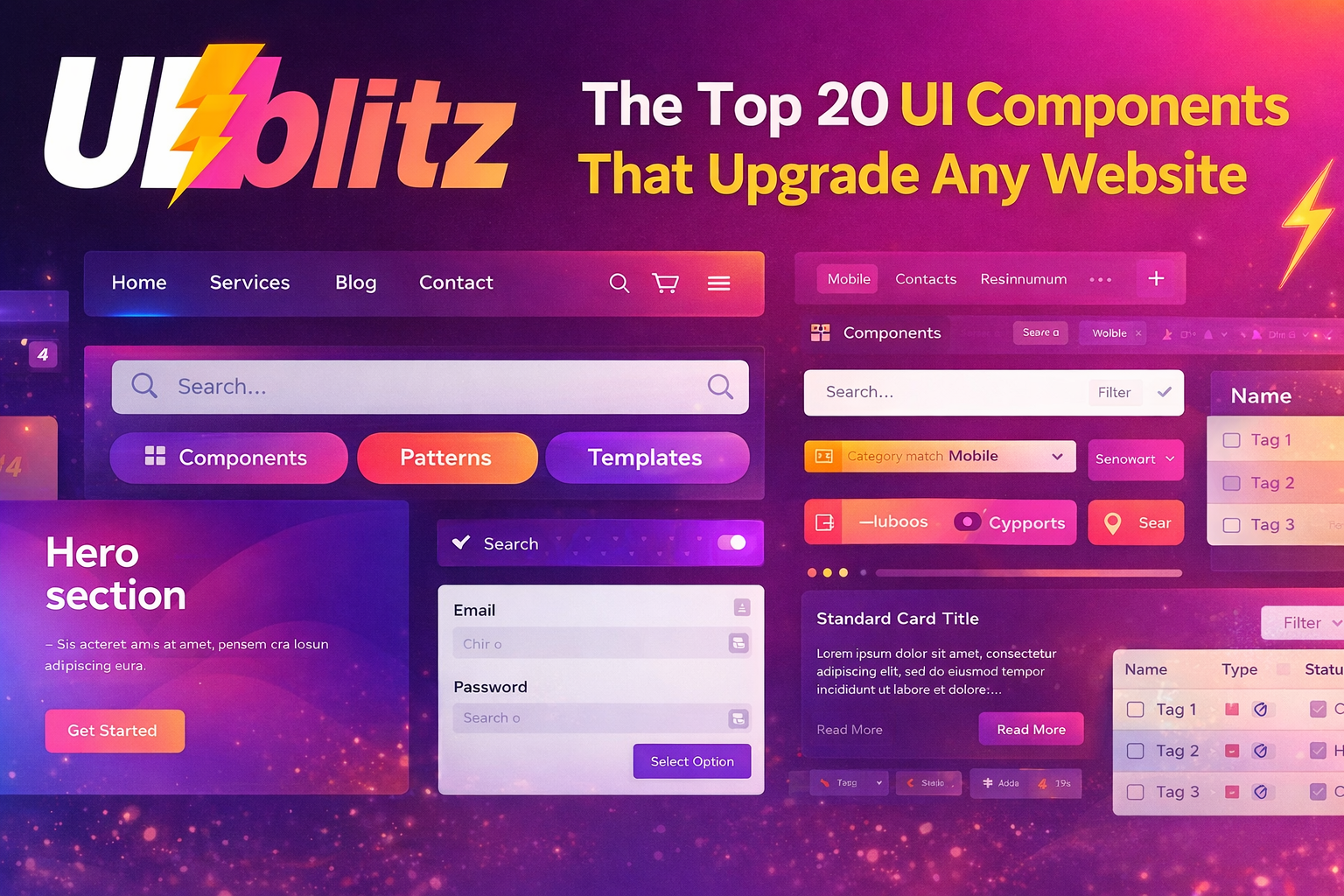 The Top 20 UI Components That Upgrade Any Website